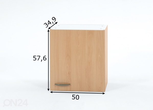 Верхний кухонный шкаф Klassik 50 cm размеры
