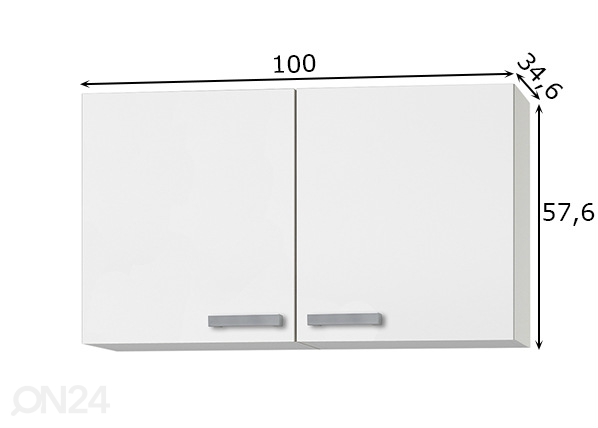 Верхний кухонный шкаф Oslo 100 cm размеры