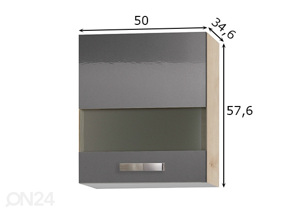 Верхний кухонный шкаф Udine 50 cm размеры