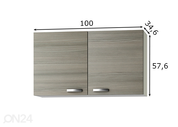 Верхний кухонный шкаф Vigo 100 cm размеры