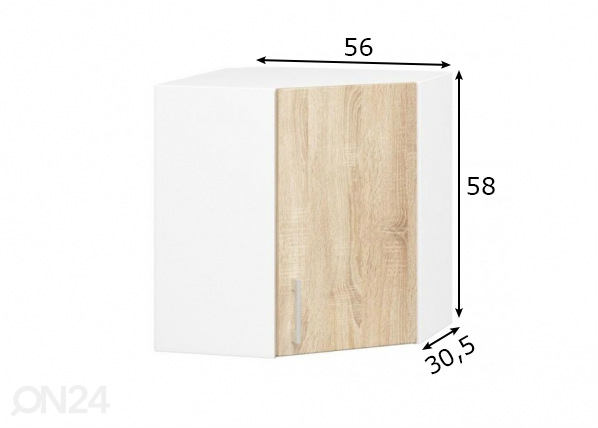 Верхний кухонный шкаф W60/60N размеры