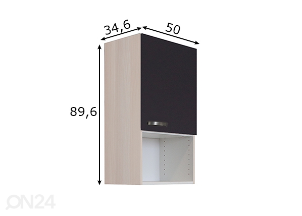Верхний шкаф для прачечной комнаты Porto 50 cm размеры