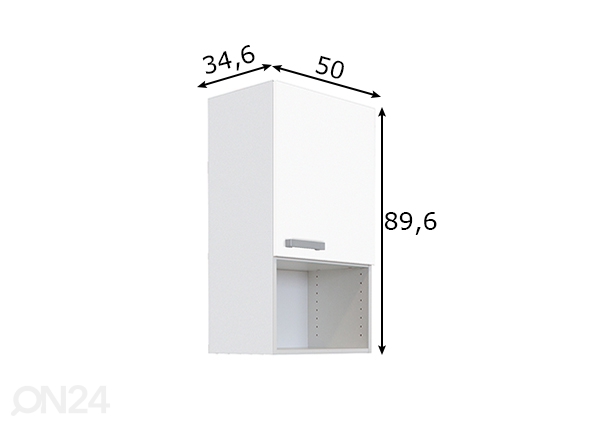 Верхний шкаф для прачечной комнаты Salo 50 cm размеры