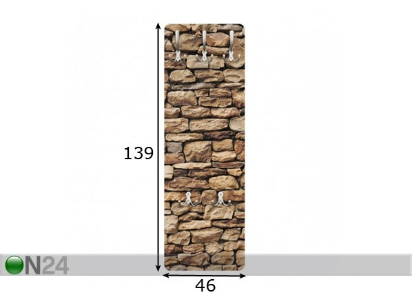 Вешалка настенная American Stonewall 139x46 cm размеры