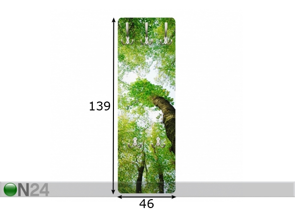 Вешалка настенная Tree of Life 139x46 cm размеры