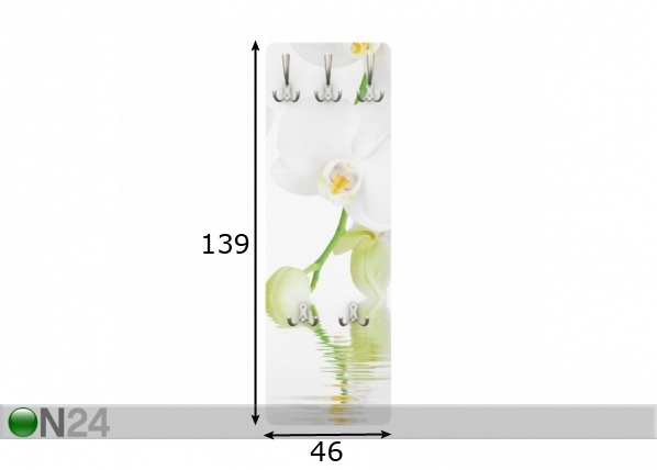 Вешалка настенная Wellness orchid 139x46 cm размеры
