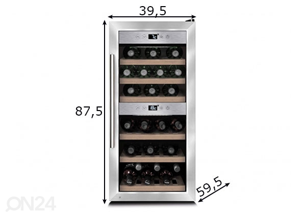 Винный холодильник Caso WineComfort 24, 645 размеры