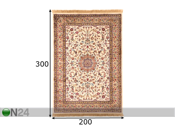 Вискозный ковёр Bahira 200x300 cm размеры
