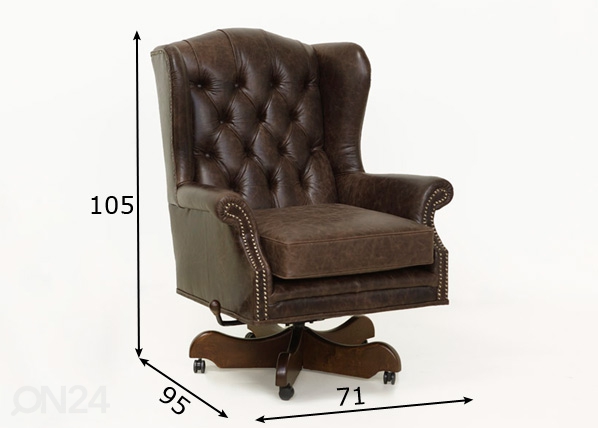 Вращаемое кресло Winston размеры