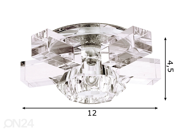 Встраиваемый декоративный потолочный светильник Ø12cm размеры
