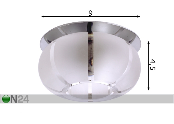 Встраиваемый декоративный потолочный светильник Ø9cm размеры