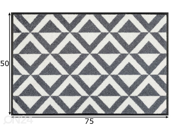 Входной коврик Alvar grey 50x75 см размеры