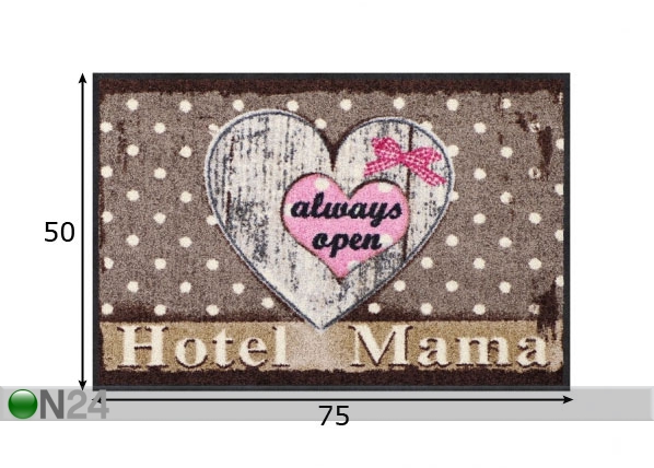 Входной коврик Hotel Mama 50x75 cm размеры