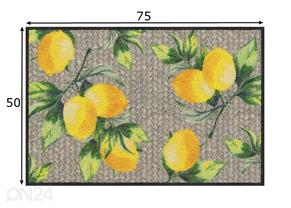 Входной коврик Lemons Pure 50x75 см размеры
