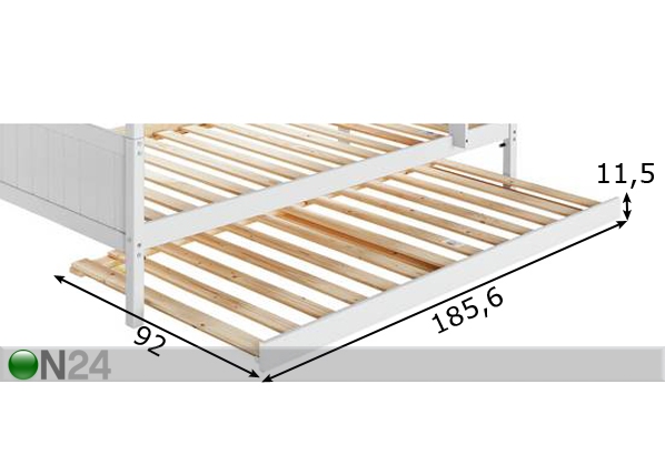 Выдвижная гостевая кровать 90x180 cm размеры