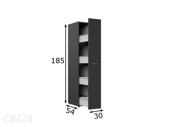 Выдвижной шкаф MRK 632 30 cm размеры