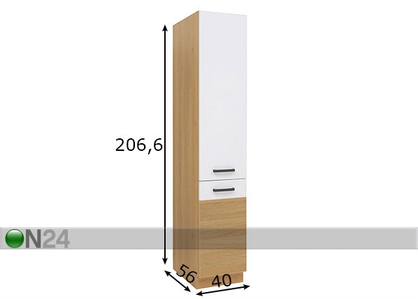 Высокий кухонный шкаф размеры