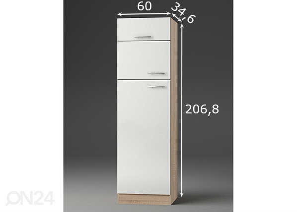 Высокий кухонный шкаф Dakar 60 cm размеры