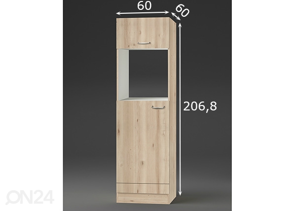 Высокий кухонный шкаф Elba 60 cm размеры