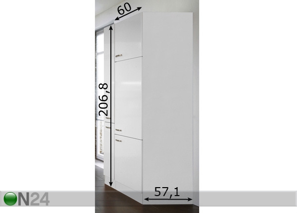 Высокий кухонный шкаф Lagos 60 cm размеры