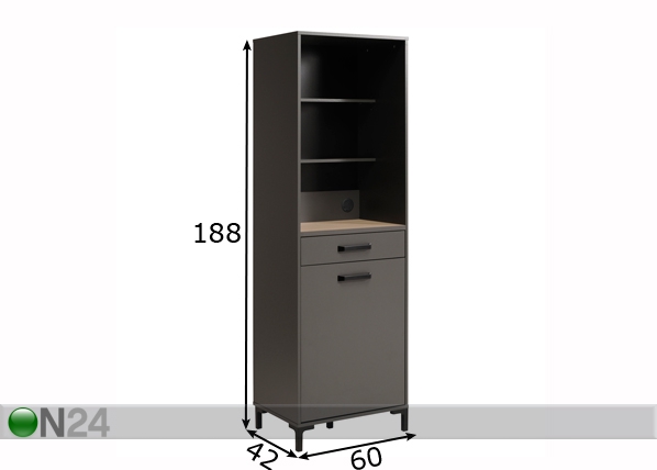 Высокий кухонный шкаф Moove размеры