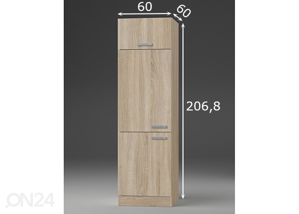 Высокий кухонный шкаф Neapel 60 cm размеры