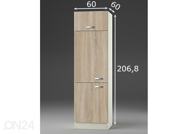 Высокий кухонный шкаф Padua 60 cm размеры
