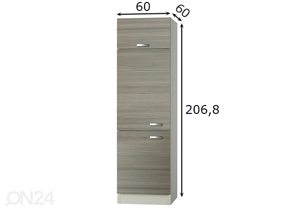 Высокий кухонный шкаф Vigo 60 cm размеры