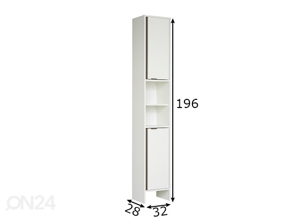 Высокий шкаф в ванную 337 размеры