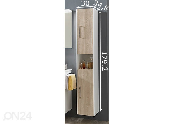 Высокий шкаф в ванную 4040 размеры