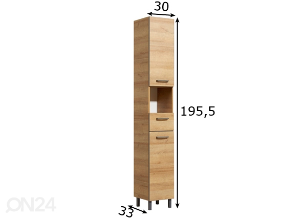 Высокий шкаф в ванную 919 размеры
