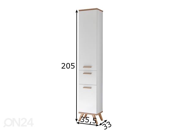 Высокий шкаф в ванную 923 размеры