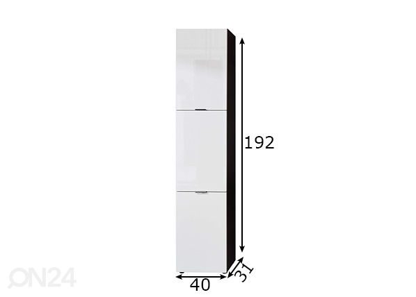 Высокий шкаф в ванную Concept 1 размеры
