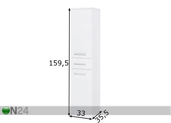 Высокий шкаф в ванную Siena размеры