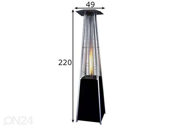 Газовый обогреватель Veltron Tower Premium 13 кВт размеры