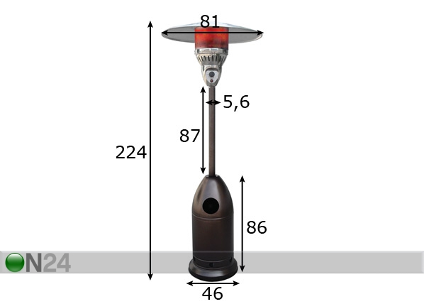 Газовый теплонагреватель Rocket размеры