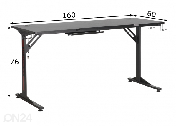 Геймерский стол 160 cm размеры
