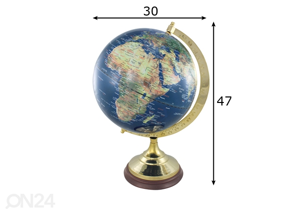 Глобус размеры