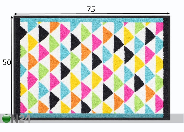Дверной коврик Color Triangles bunt 50x75 см размеры