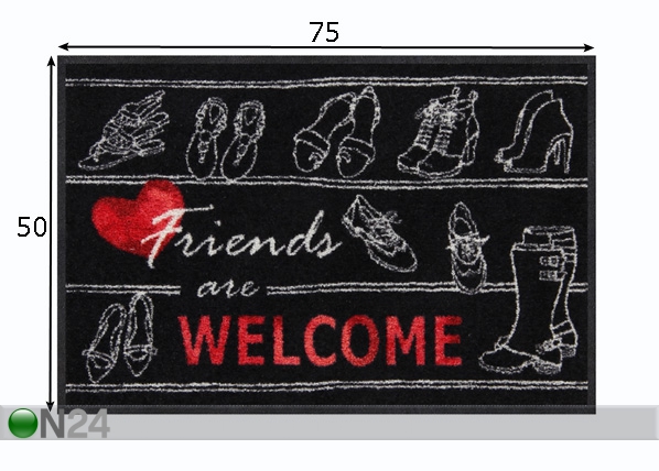 Дверной коврик Friends are Welcome 50x75 см размеры
