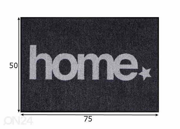 Дверной коврик Home Star 50x75 см размеры