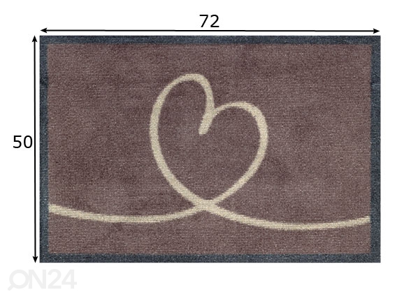 Дверной коврик Lovita brown 50x72 см размеры
