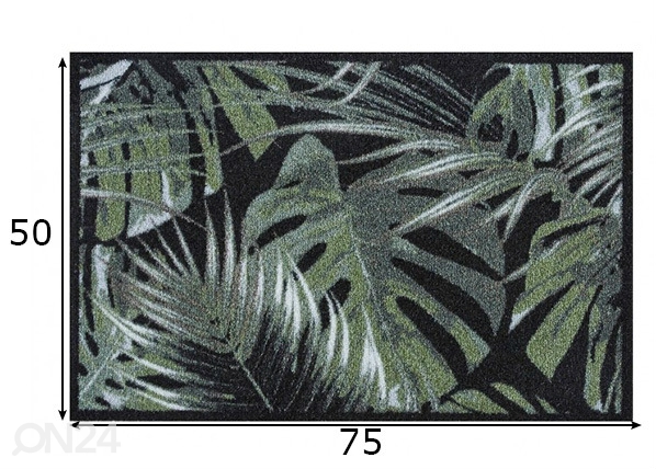 Дверной коврик Palm Leaves 50x75 см размеры