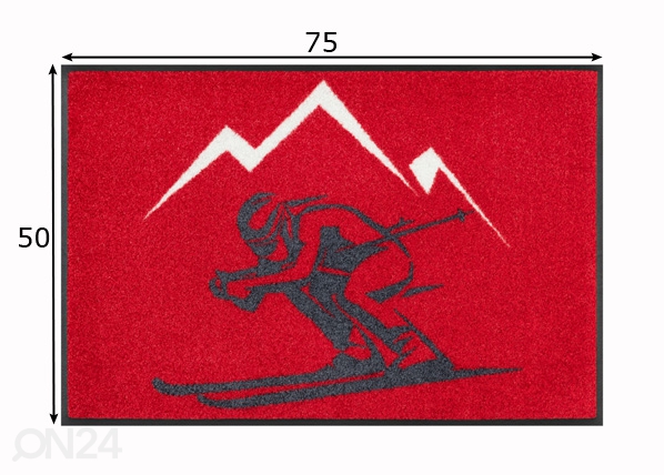 Дверной коврик Ski 50x75 см