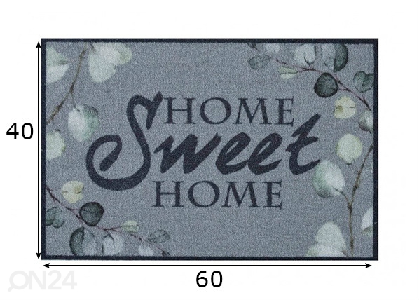 Дверной коврик Sweet Flowers 40x60 см размеры