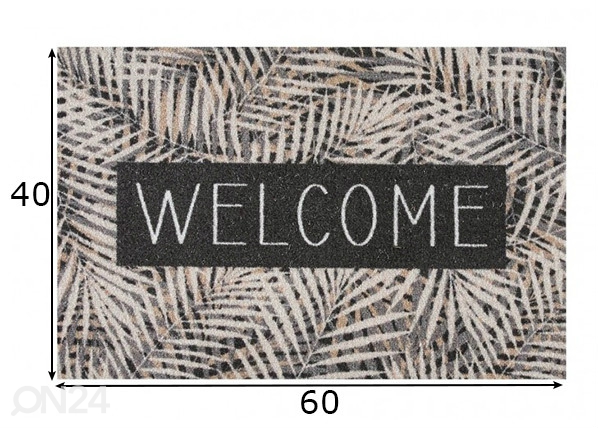 Дверной коврик Welcome 40x60 см размеры