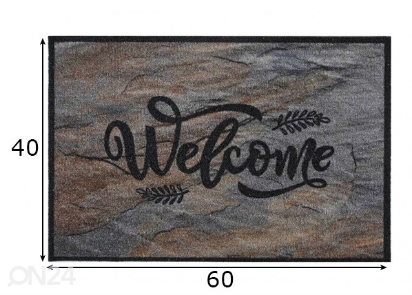 Дверной коврик Welcome Stone 40x60 см размеры