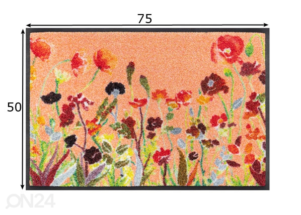 Дверной коврик Wildflowers 50х75 см размеры