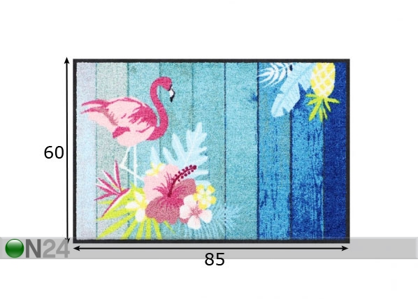 Дверной мат Flamingo Beach 50x75 cm размеры