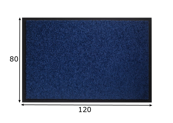 Дверной мат Twister 80x120cm, синий кобальт размеры